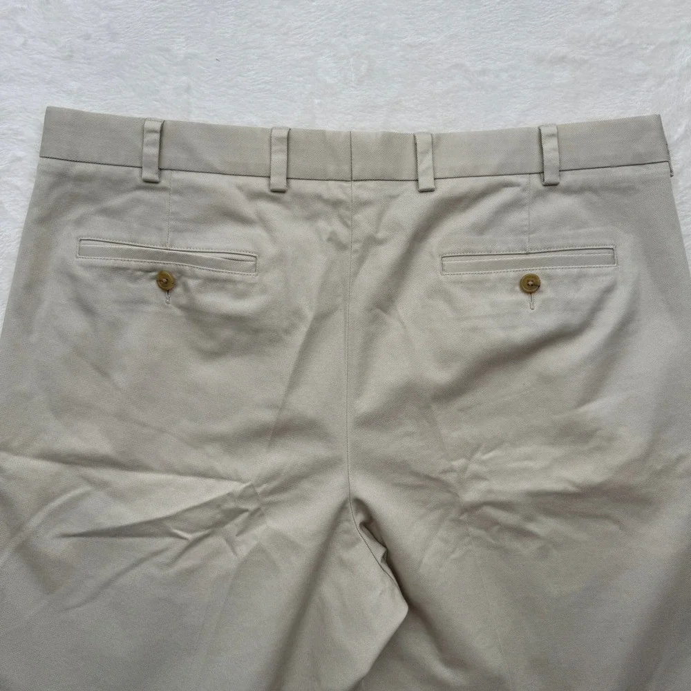 Nordstrom Shorts Mens 38 Tan‎ Smartcare Pleated Chino Wrinkle-Free Cotton Blend
